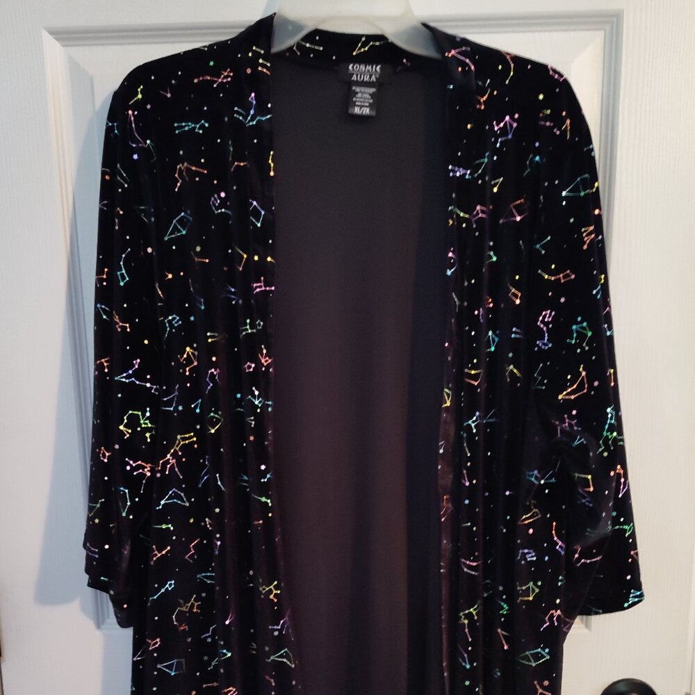 Black Velvet Zodiac Kimono